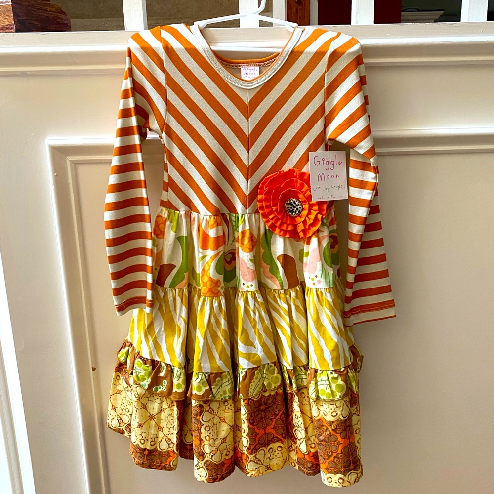 Giggle Moon Fall Dress Girls Size 5, New w/ tag